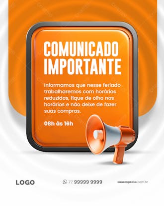 Social media para avisos e comunicados