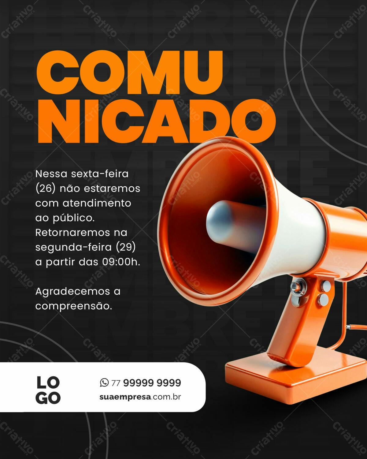 Comunicação de Encerramento de Atividades PSD Editável