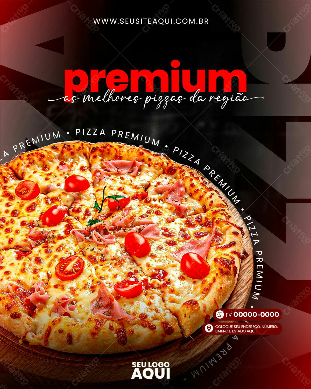 Flyer para Pizzaria PSD Editável
