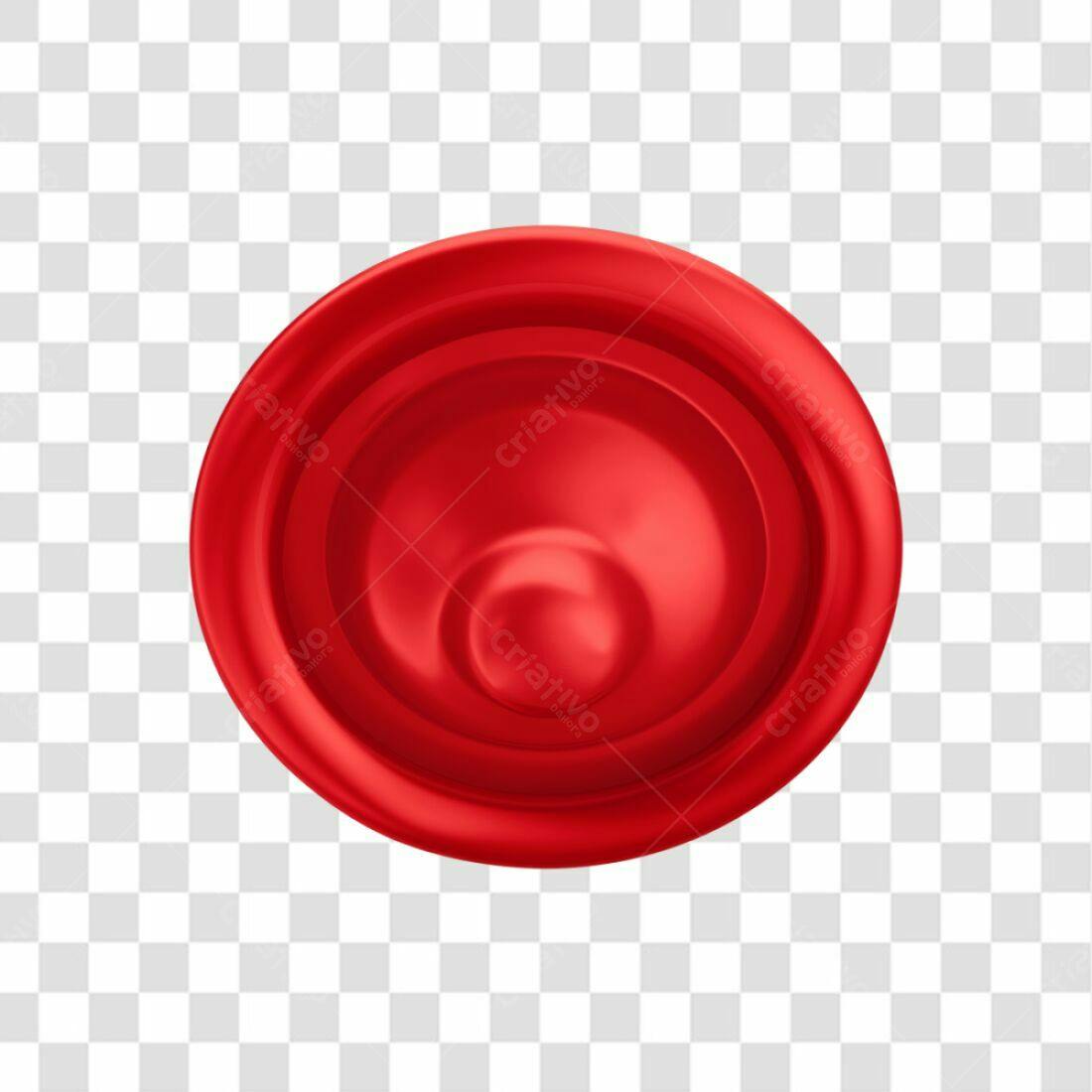 Selo abstrato vermelho PNG com fundo transparente