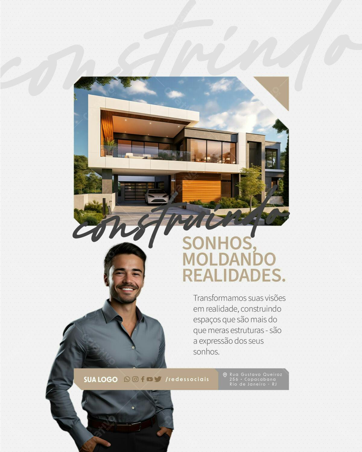 Flyer para Construtora PSD Editável