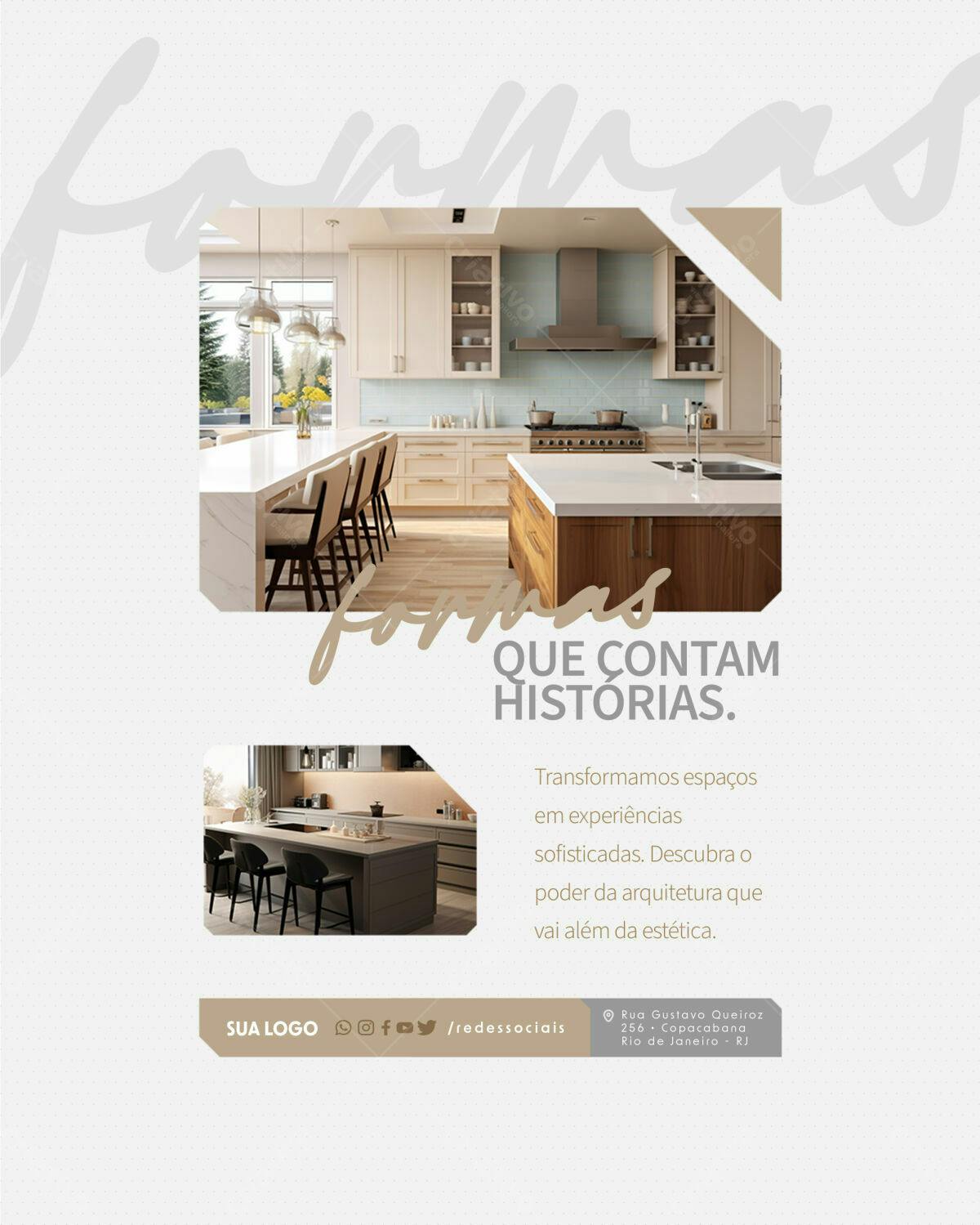 Flyer Design de Interiores PSD Editável