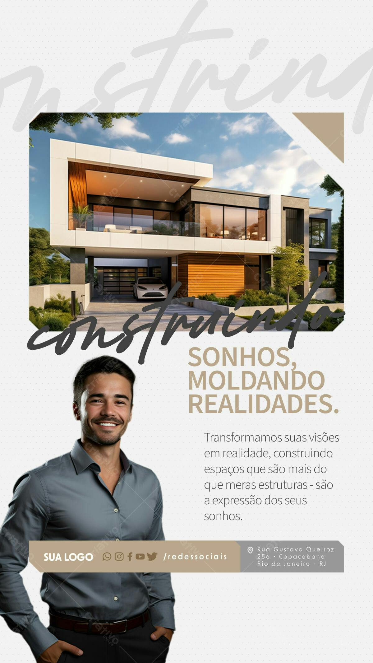 Flyer Imobiliária Moderna PSD Editável