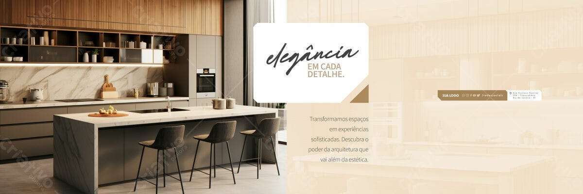 Banner Cozinha Moderna e Elegante PSD Editável