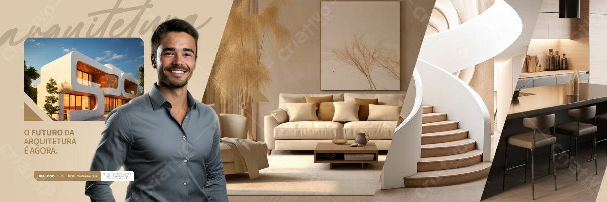 Banner Arquitetura Moderna PSD Editável