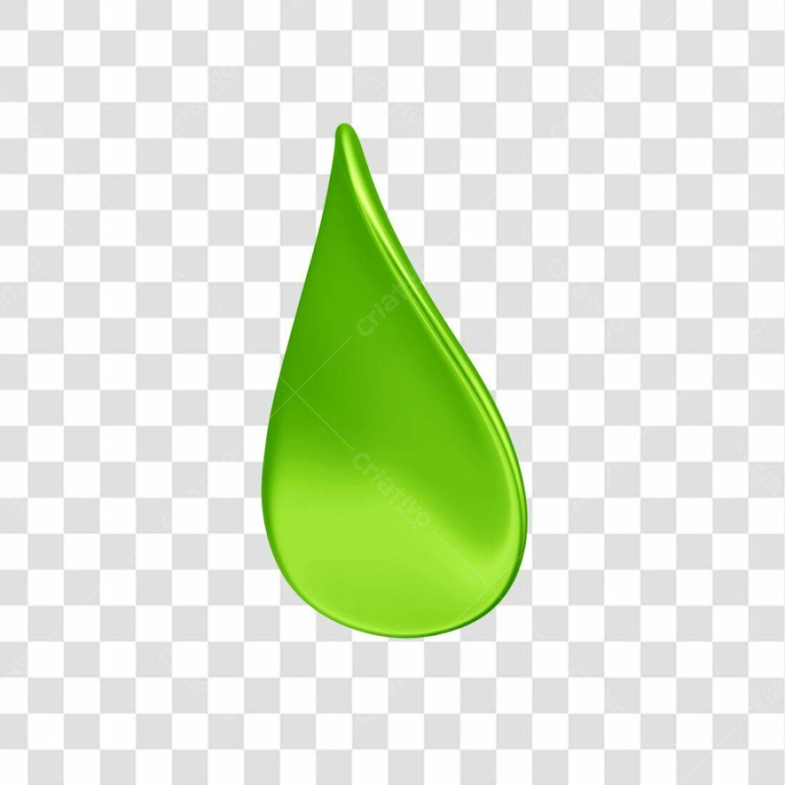 Ícone Gota Água Verde PNG com fundo transparente
