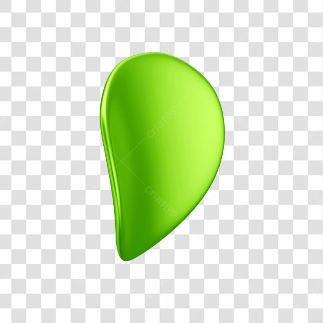 Icone Gota Verde Ecologia PNG com fundo transparente