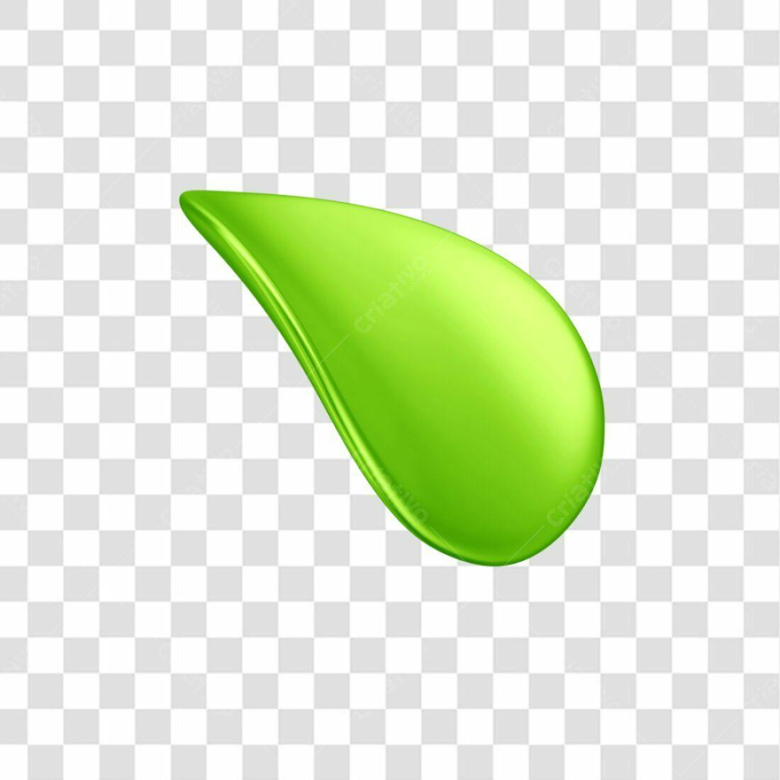 Icone Gota Verde Ecologia PNG com fundo transparente