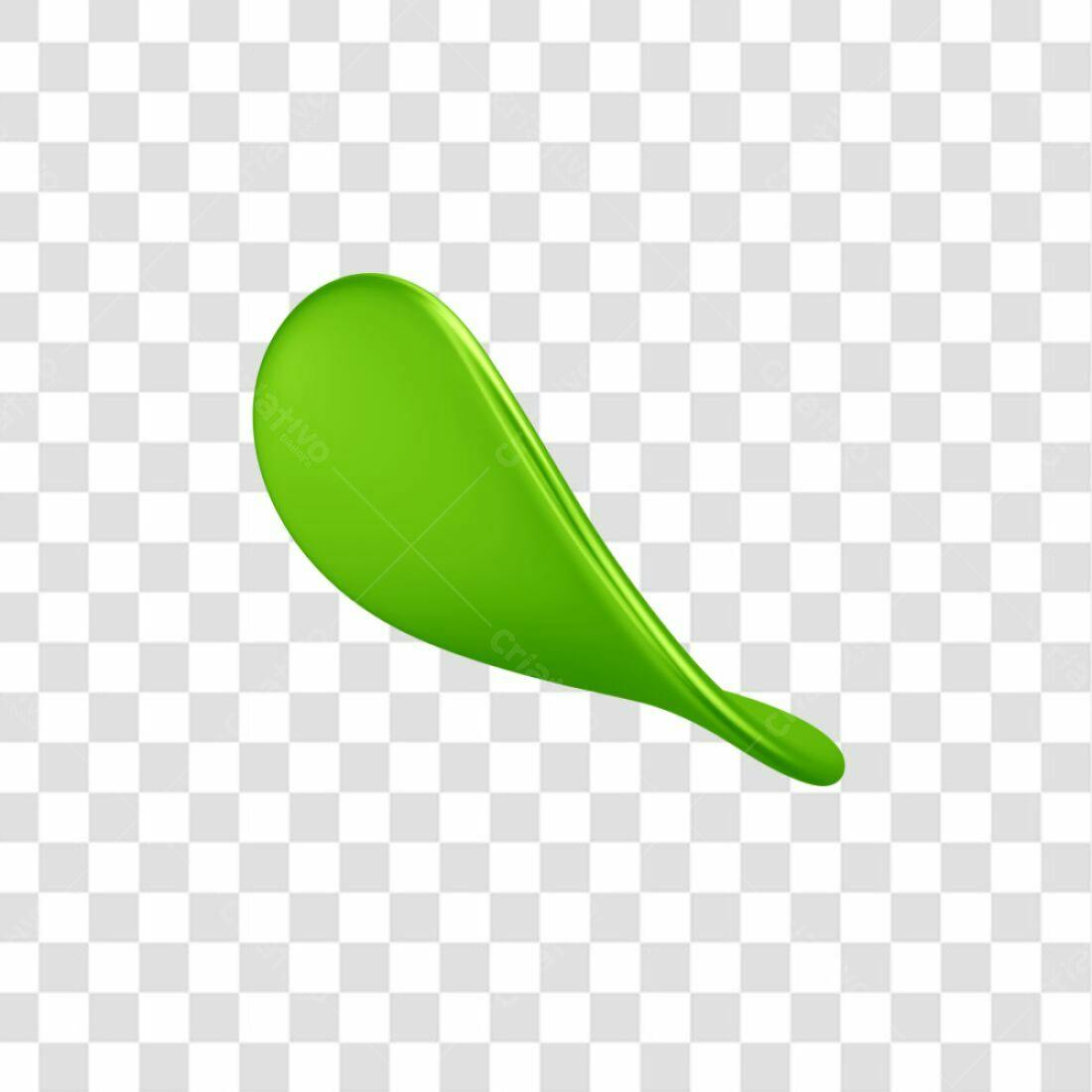 Icone Gota Verde PNG com fundo transparente