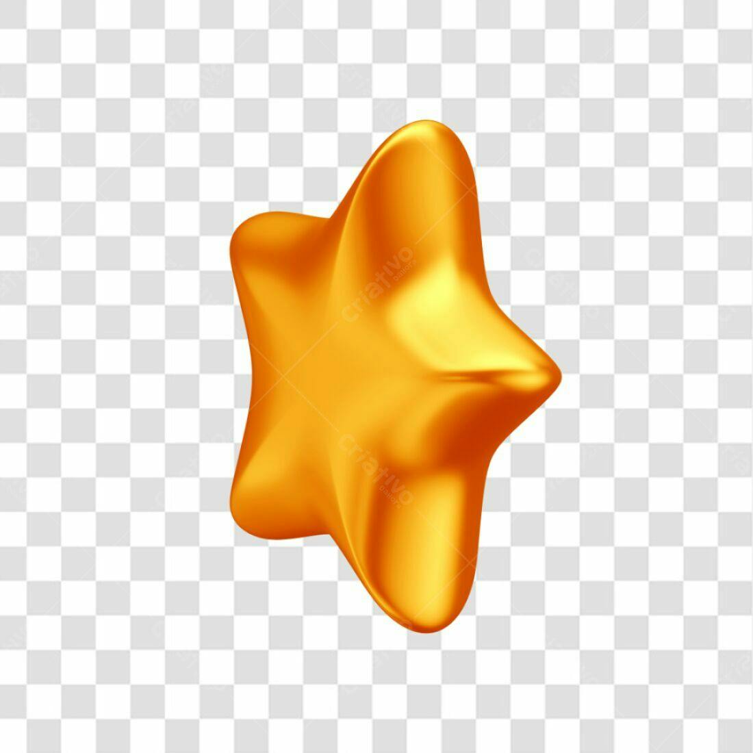 Icone Estrela Dourada PNG com fundo transparente