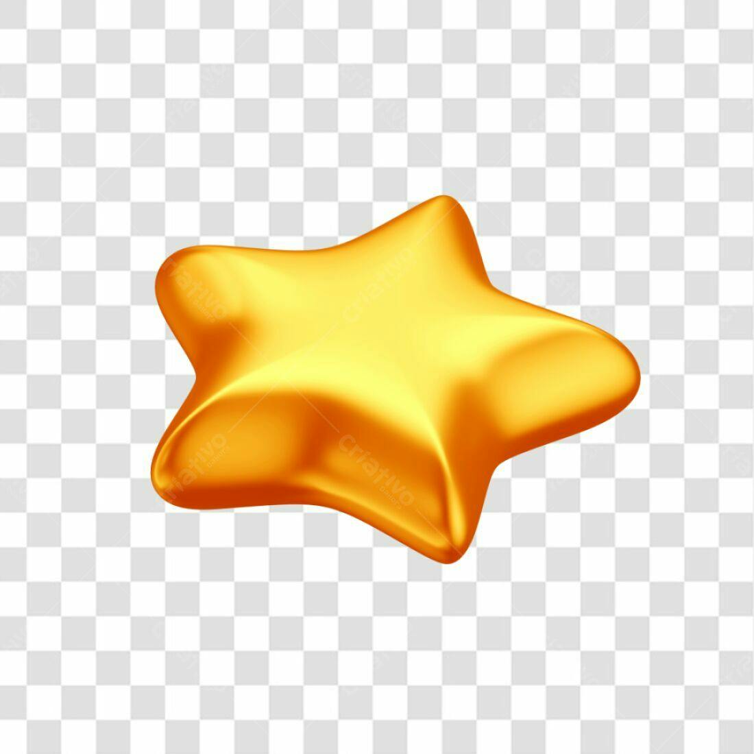 Icone Estrela Dourada PNG com fundo transparente