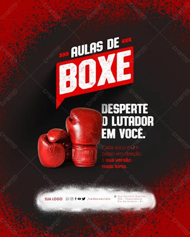 Social media aulas de boxe desperte o lutador em você