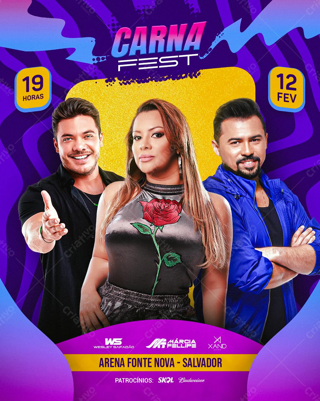 Flyer Carna Fest PSD Editável