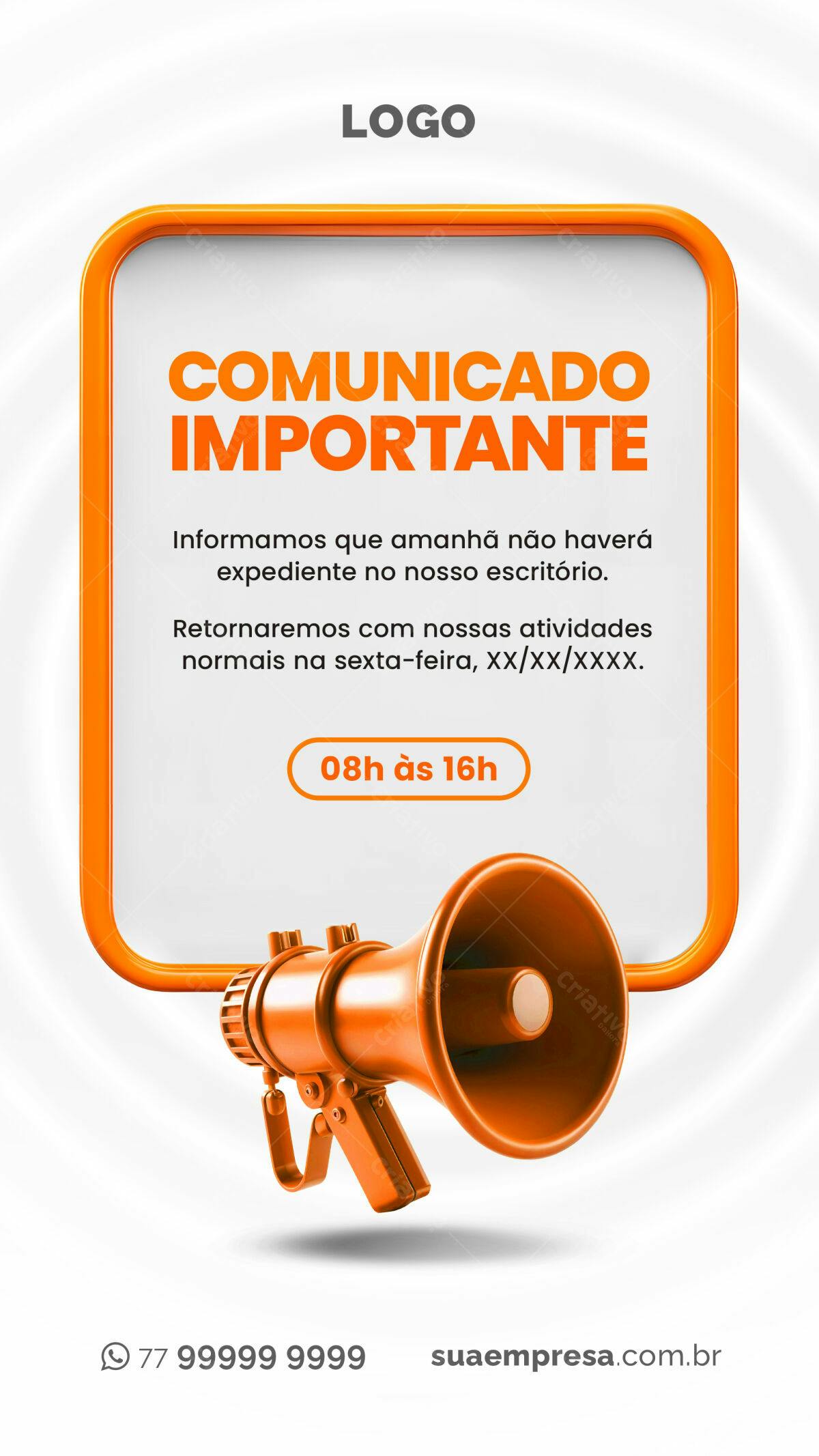 Comunicado Importante PSD Editável