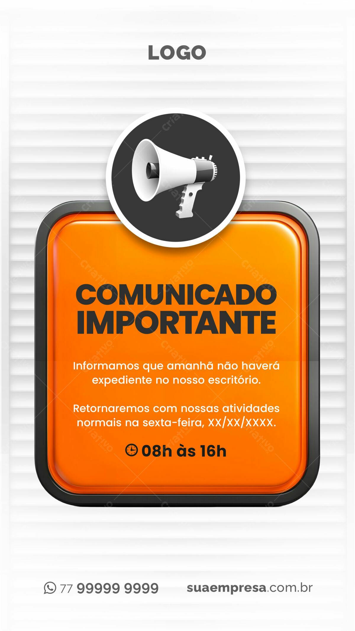 Comunicado Importante PSD Editável
