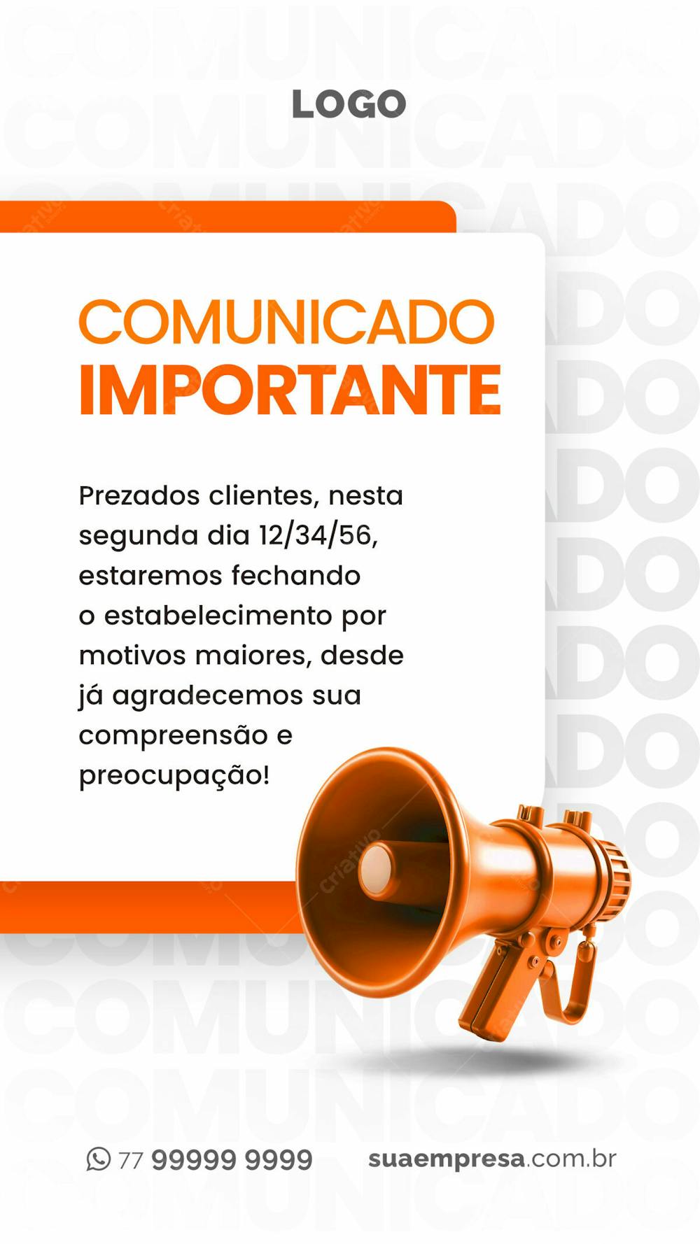 SOCIAL MEDIA PARA AVISOS E COMUNICADOS 