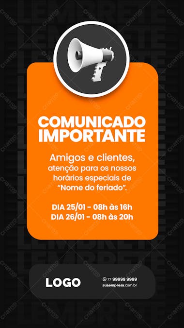 Social media para avisos e comunicados