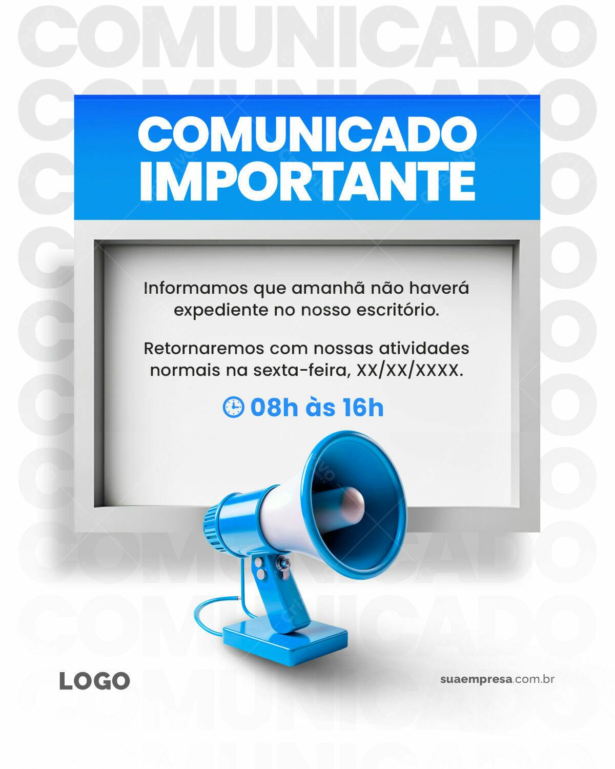 Comunicado Importante PSD Editável