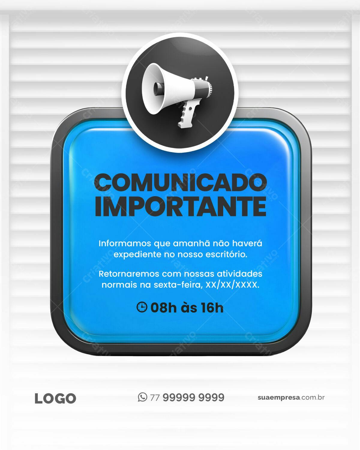 Comunicado Importante PSD Editável