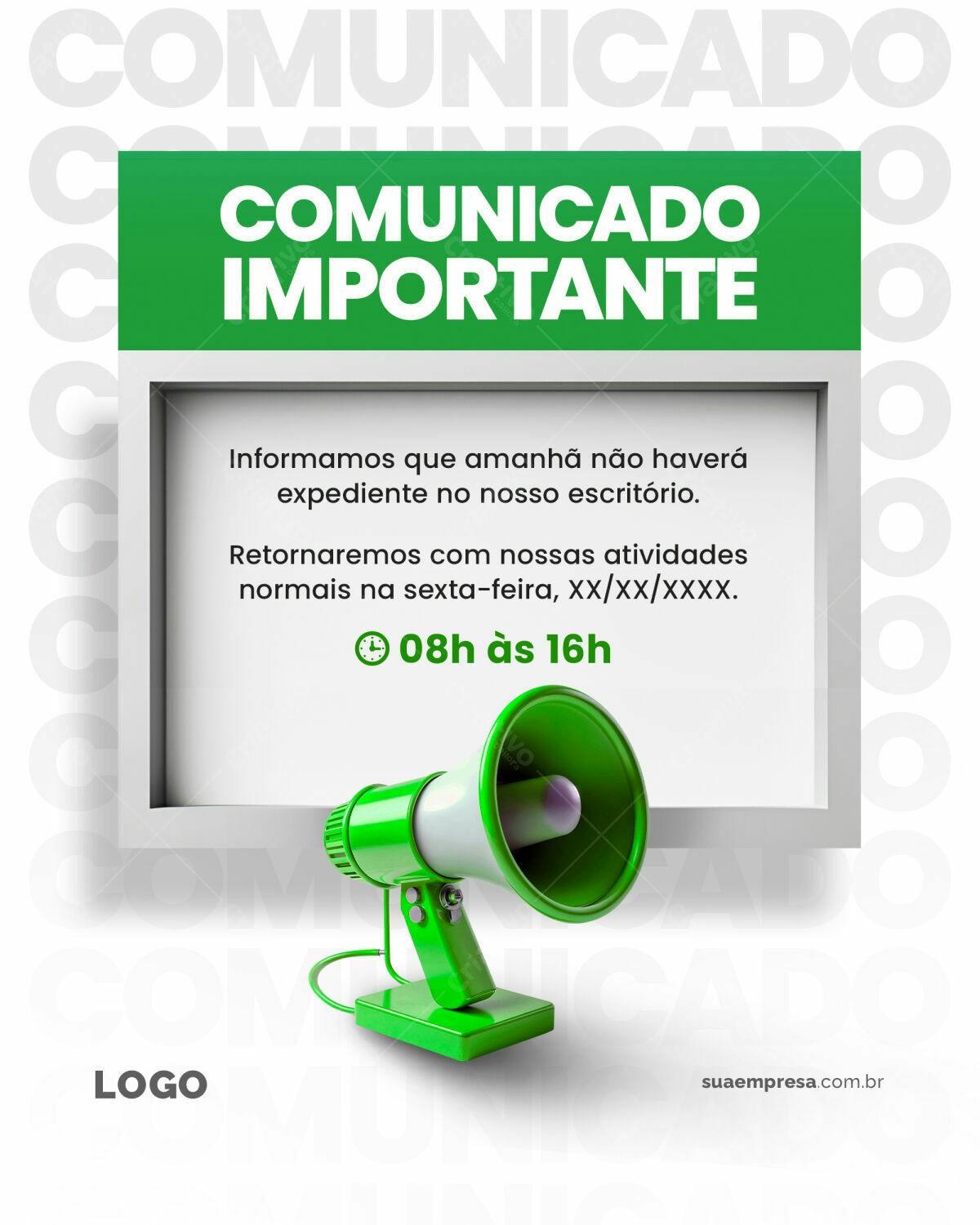 Comunicado Importante PSD Editável