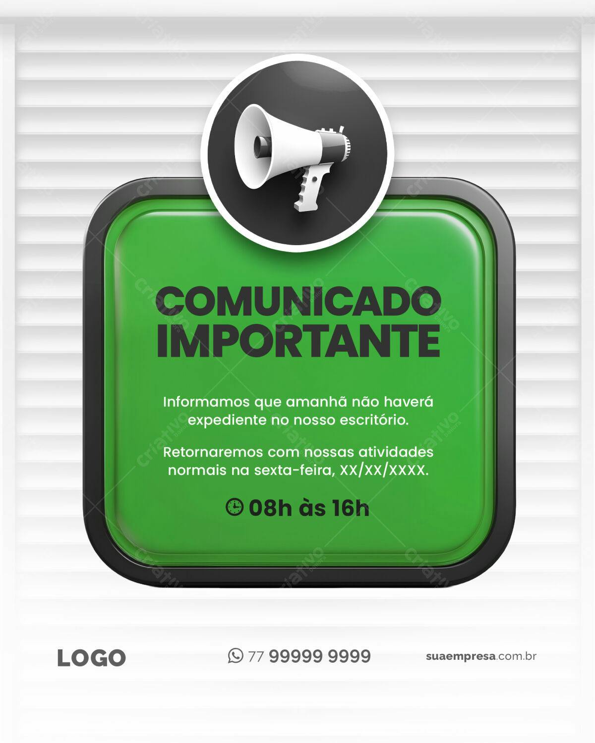 Comunicado Importante PSD Editável