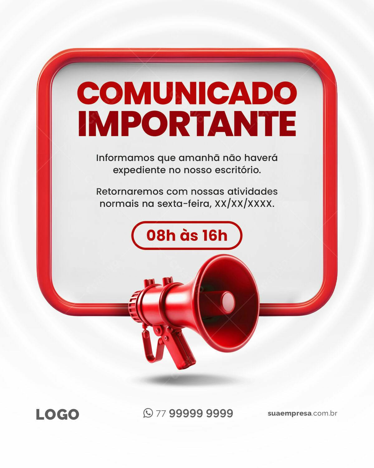 Comunicado Importante PSD Editável