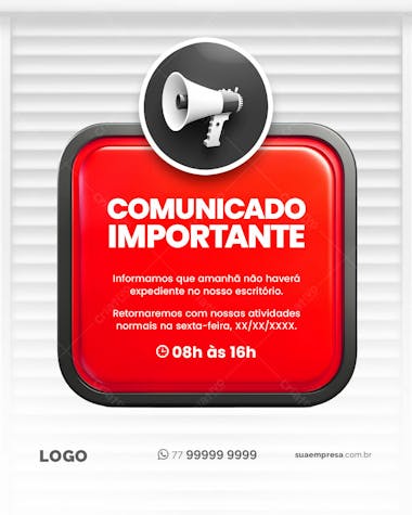 Social media para avisos e comunicados