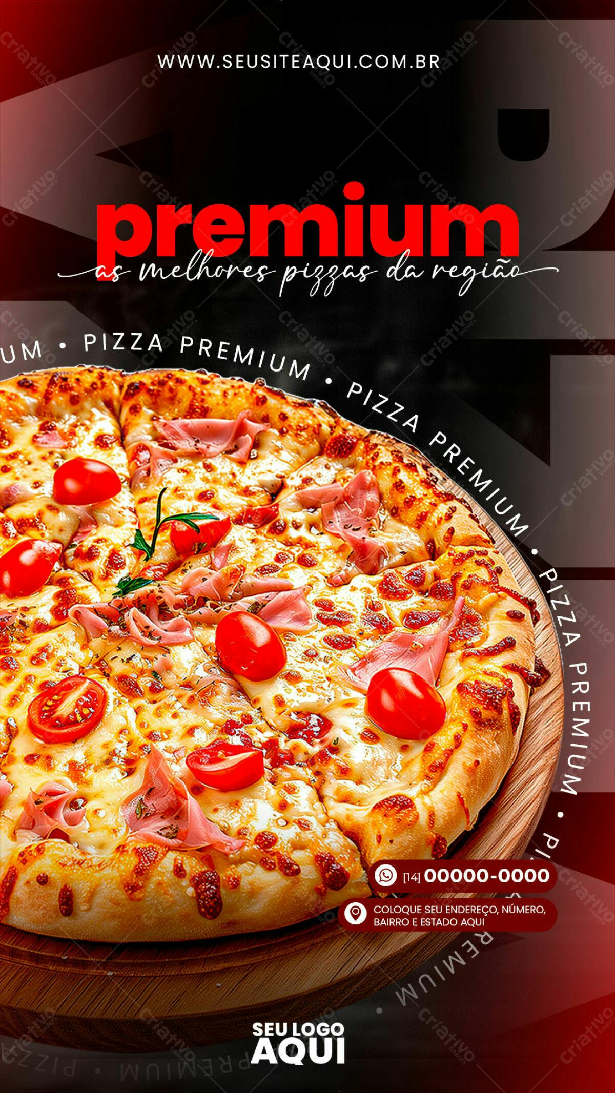 Flyer para Pizzaria PSD Editável