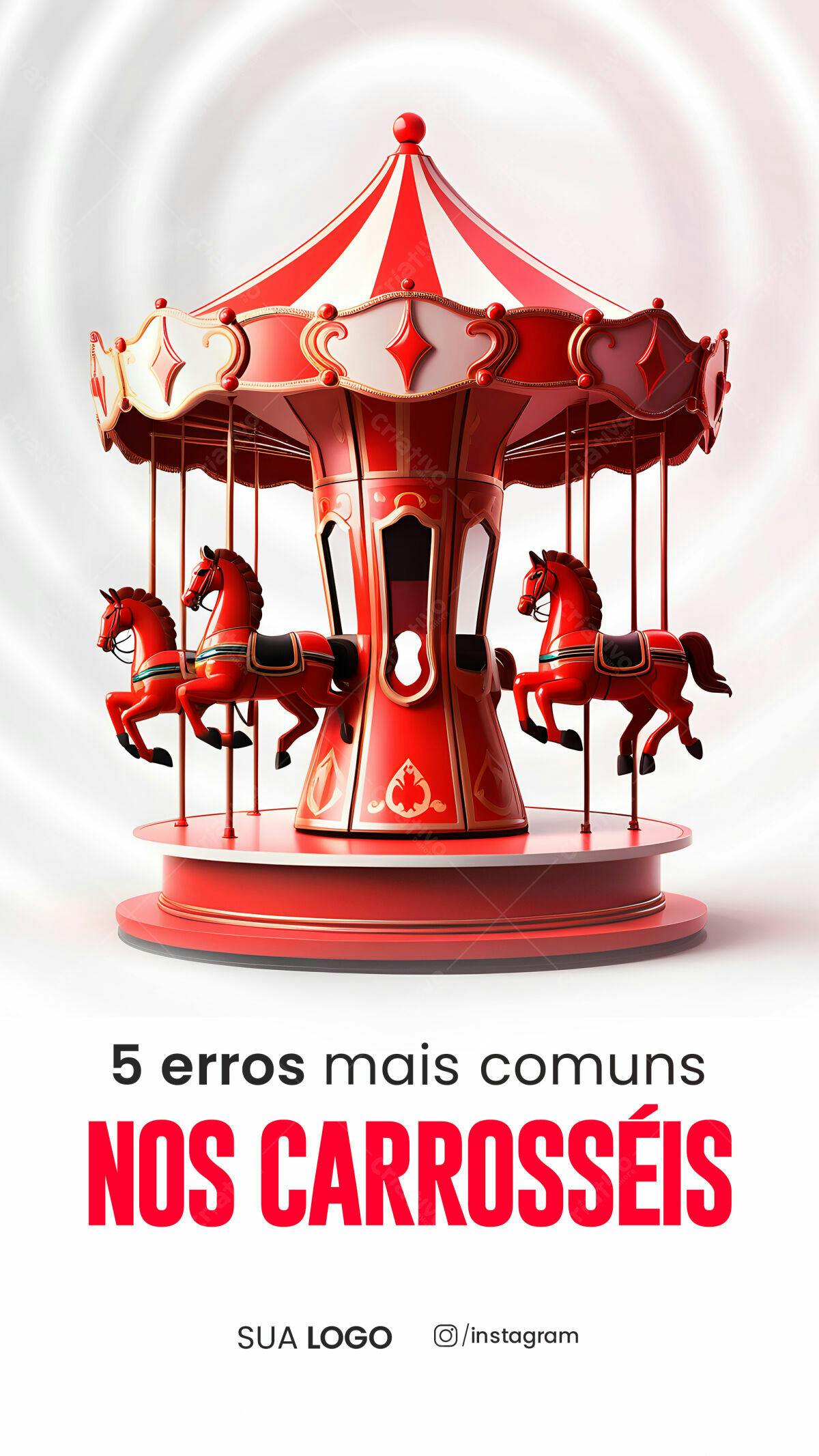Flyer 5 Erros Carrossel PSD Editável