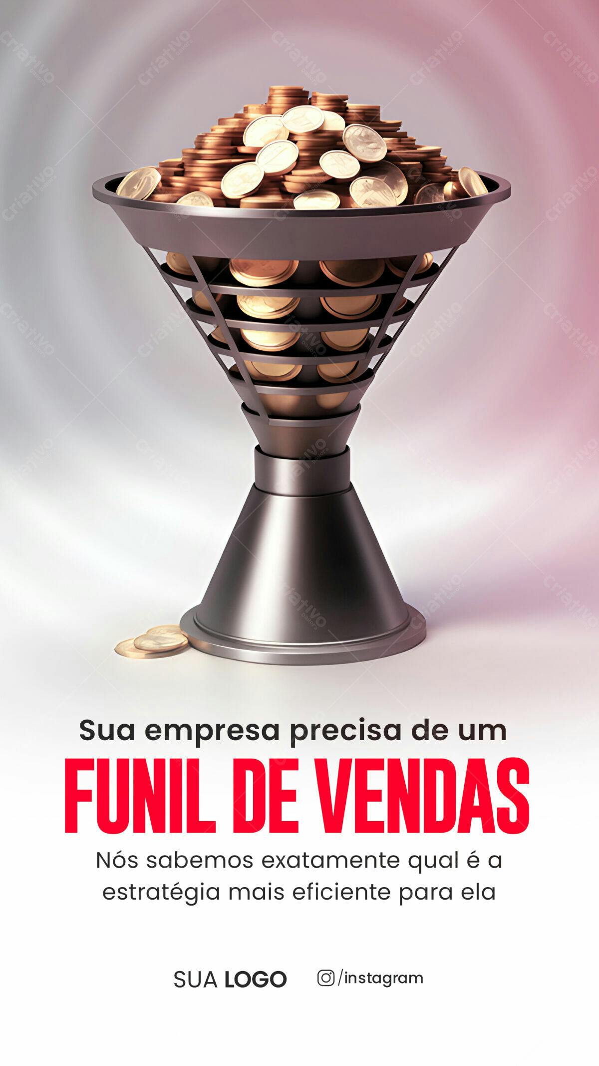 Funil de Vendas PSD Editável para Empresas