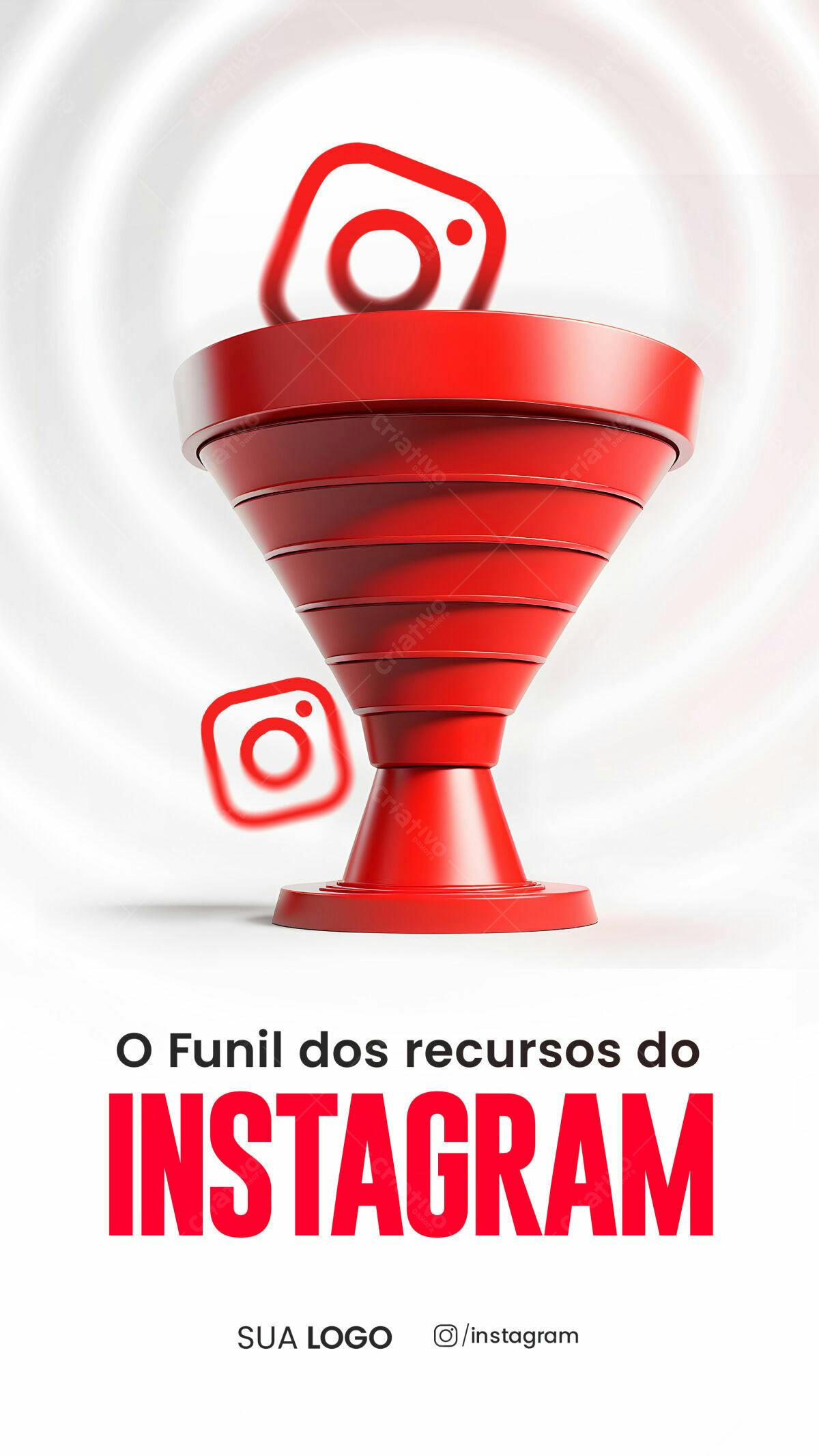 Funil de Marketing Instagram PSD Editável
