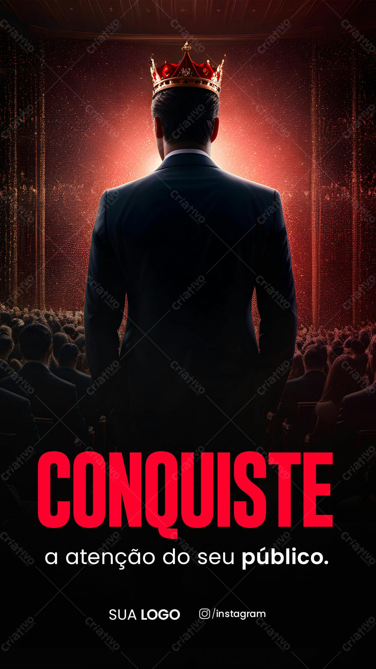 Poster Conquiste a Atenção do Seu Público PSD Editável