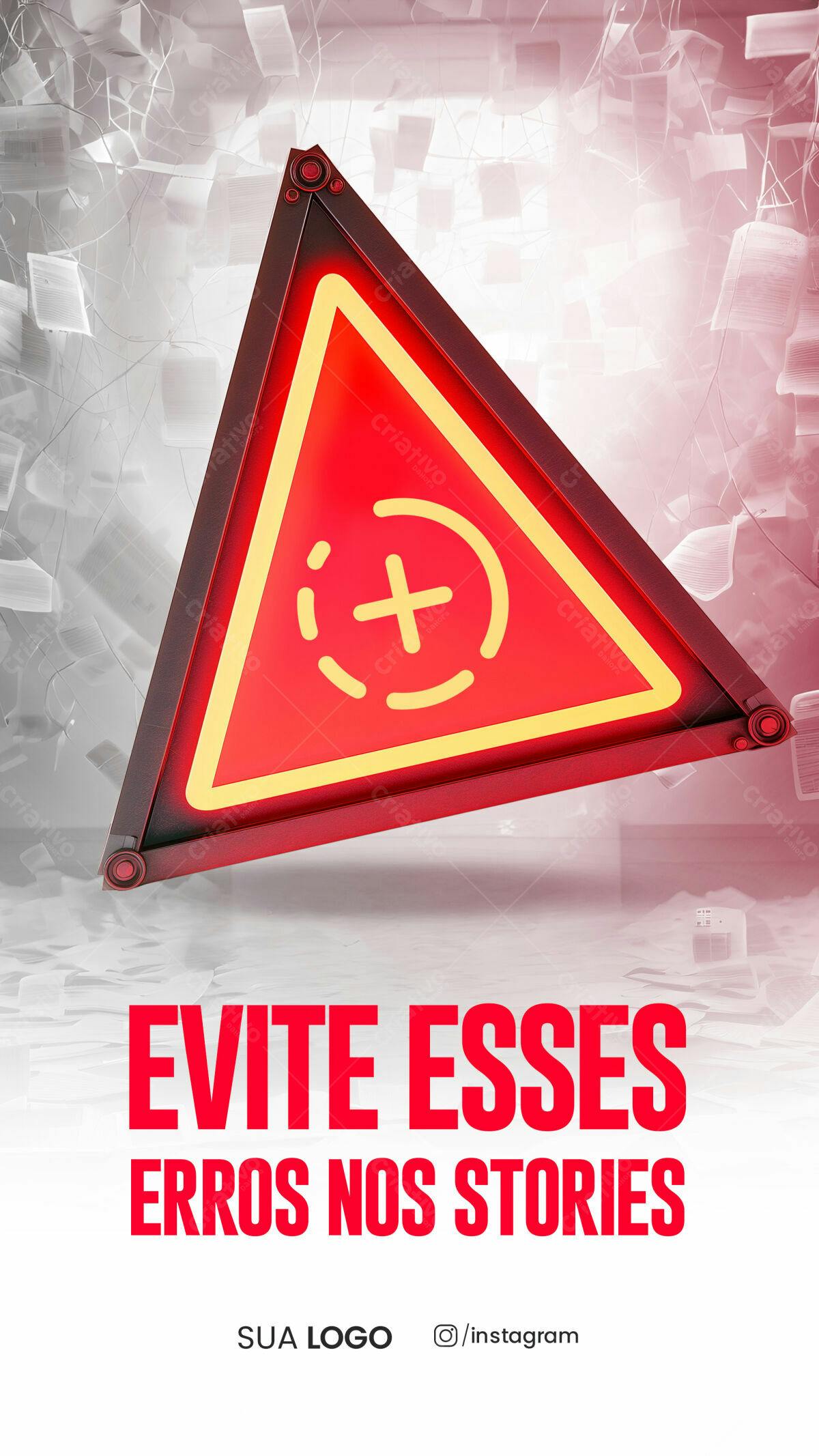 Story para Instagram PSD Editável - Erros Comuns