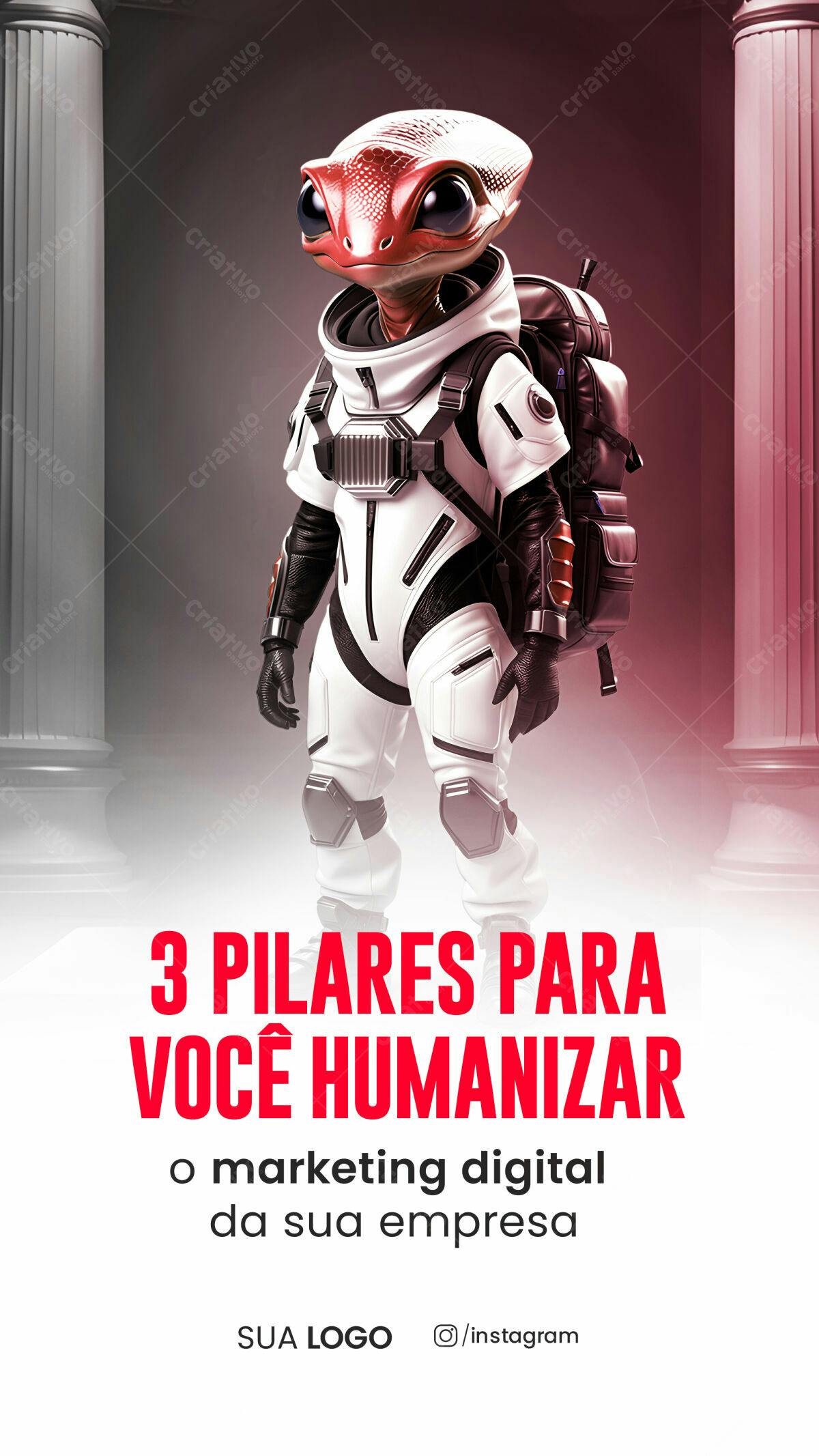 Poster Marketing Digital Humanizado PSD Editável