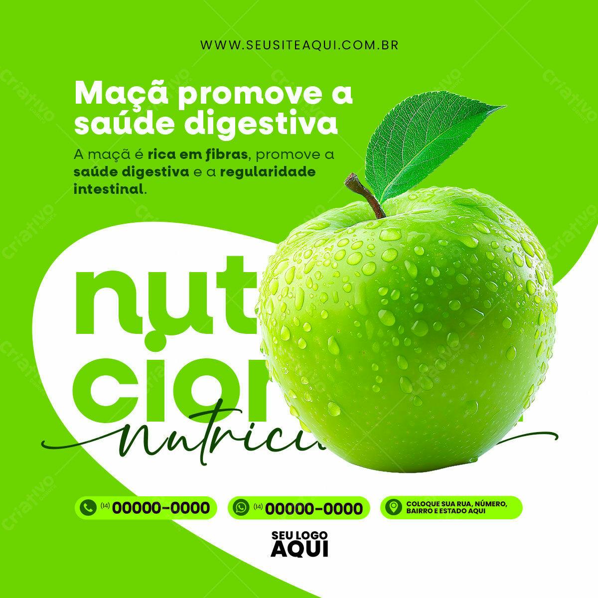 Post para Saúde Digestiva PSD Editável