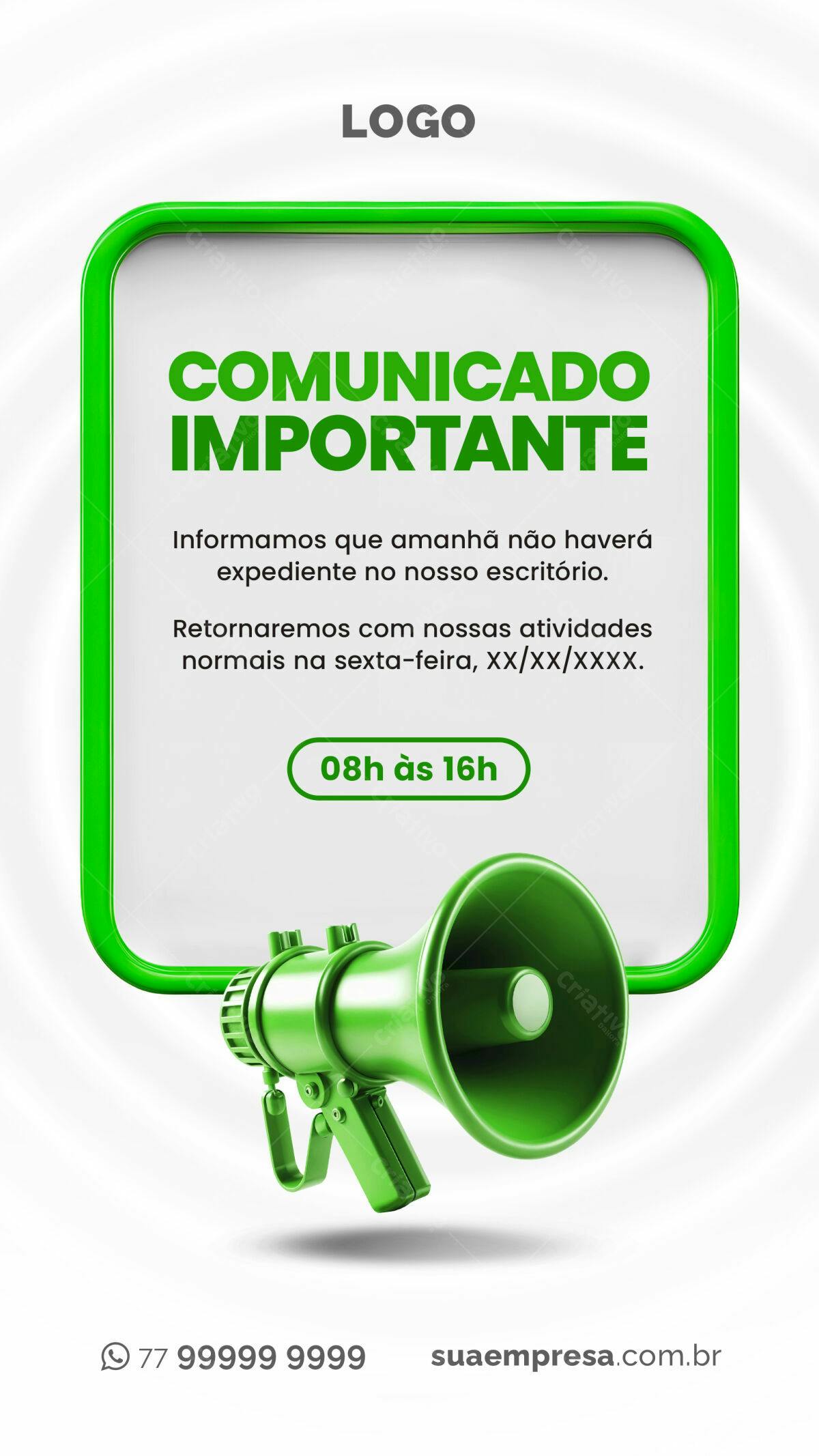 Comunicado Importante PSD Editável