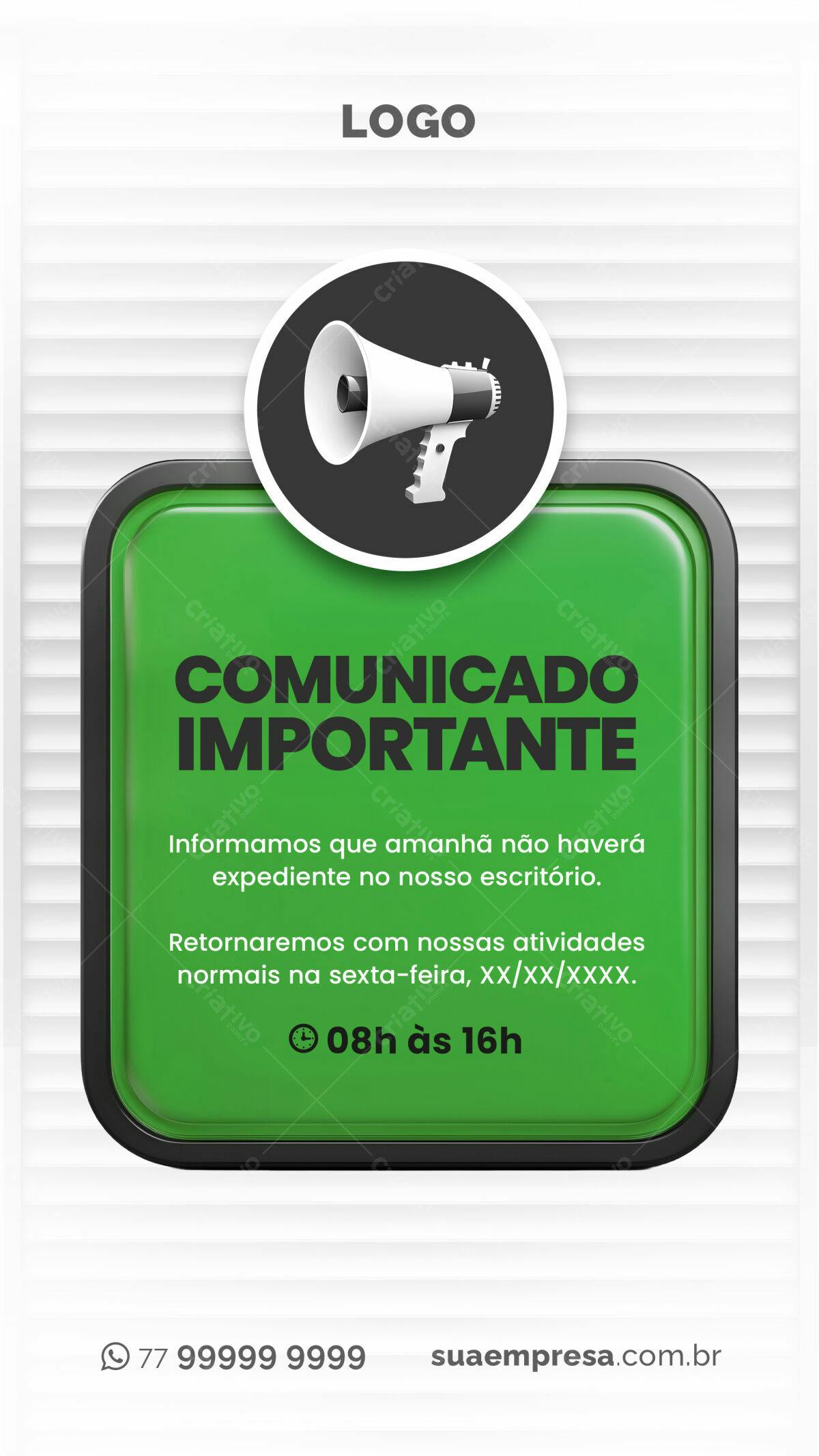 Comunicado Importante PSD Editável