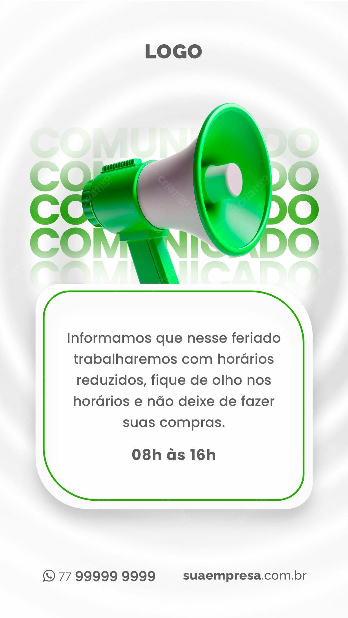 Comunicação Feriado PSD Editável