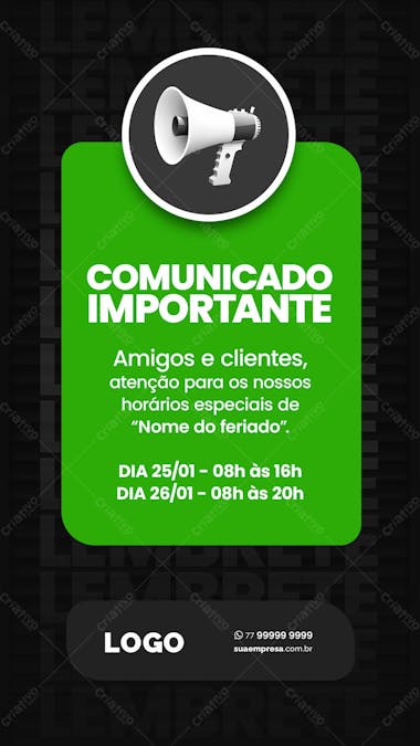 Social media para avisos e comunicados