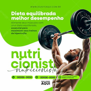 Nutricionista | dieta | alimentação | psd editável