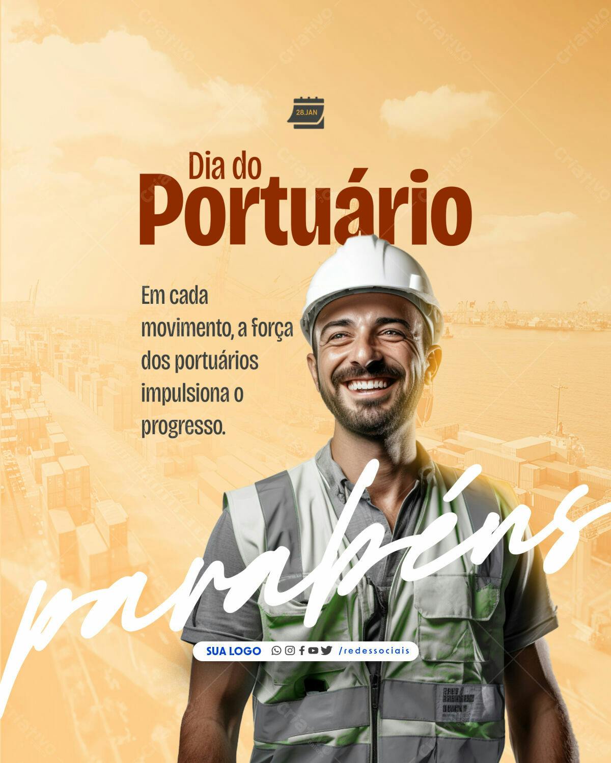 PSD para Dia do Portuário Editável