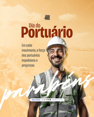 Social media dia do portuário força que impulsiona o progresso