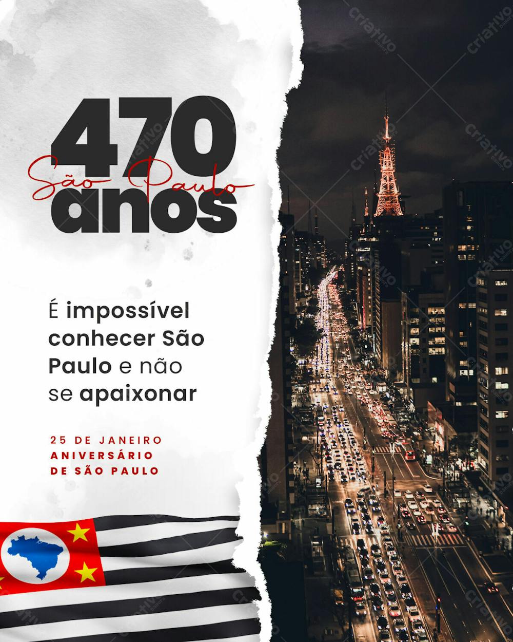 Aniversário São Paulo - Parabéns São Paulo