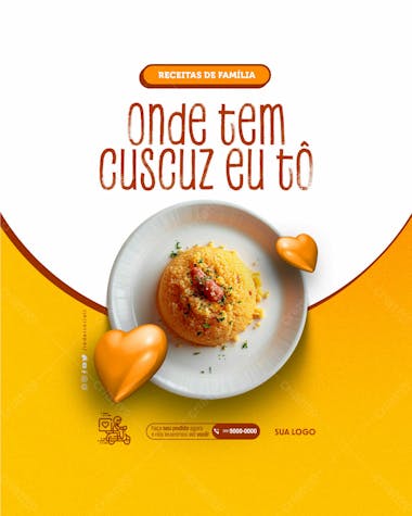 Social media cuscuzeria onde tem cuscuz eu tô