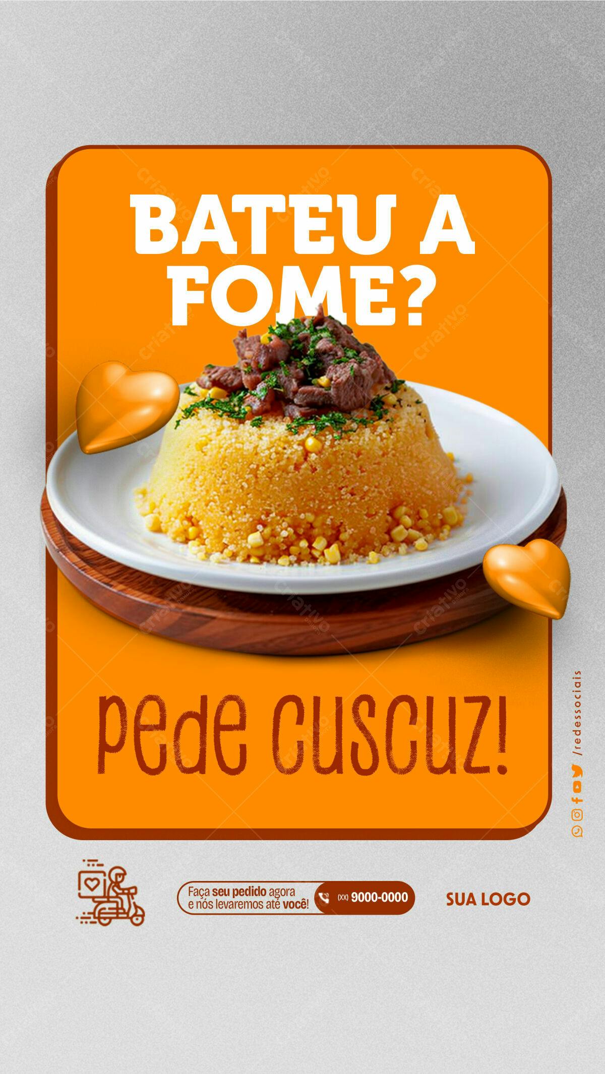 Flyer para Delivery de Cuscuz PSD Editável
