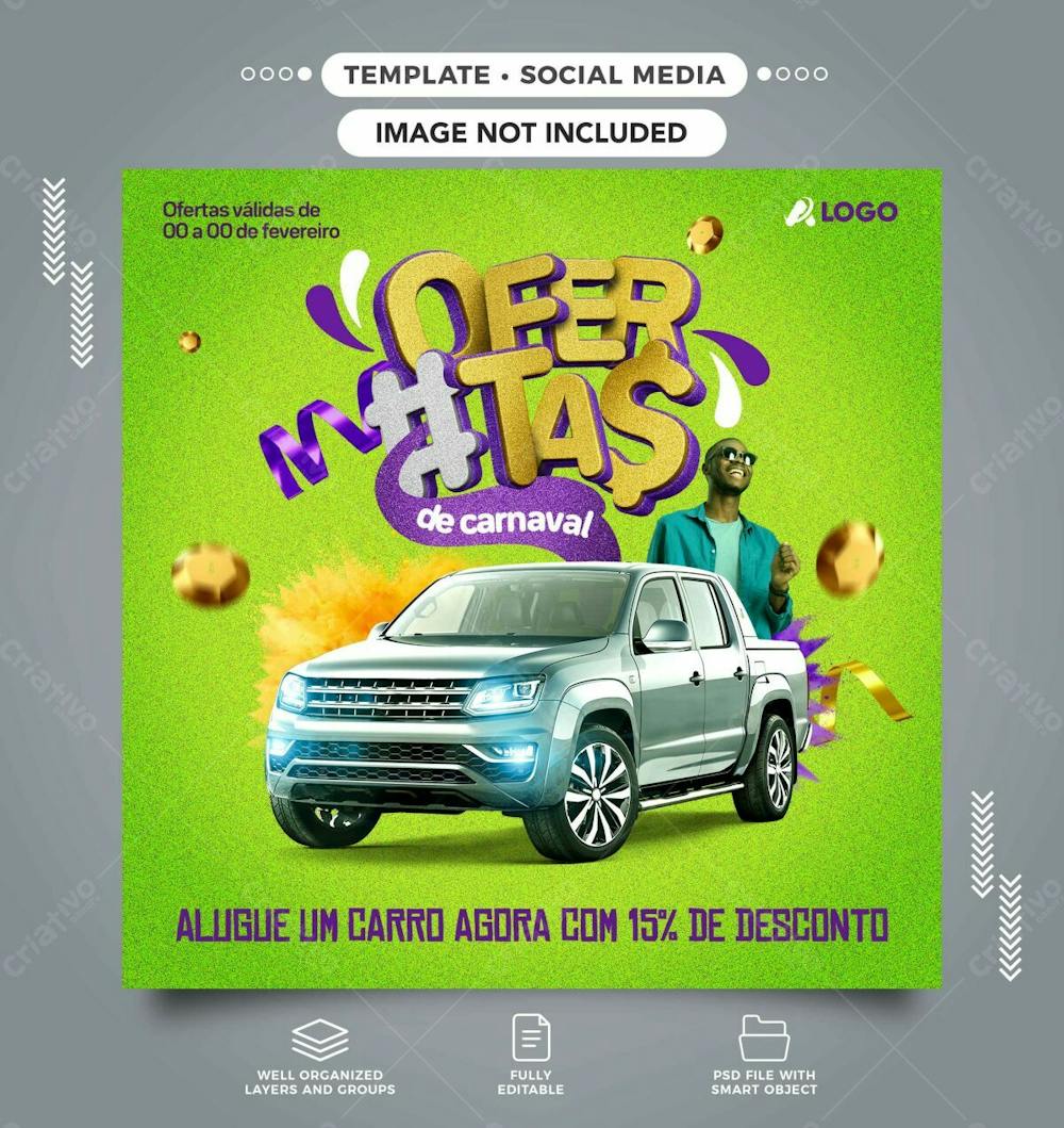 Social Media Ofertas De Carnaval Template Feed