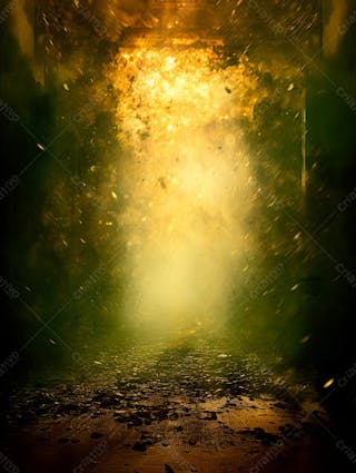 Imagem de fundo, explosão de fumaça e nuvens em tons verdes 37