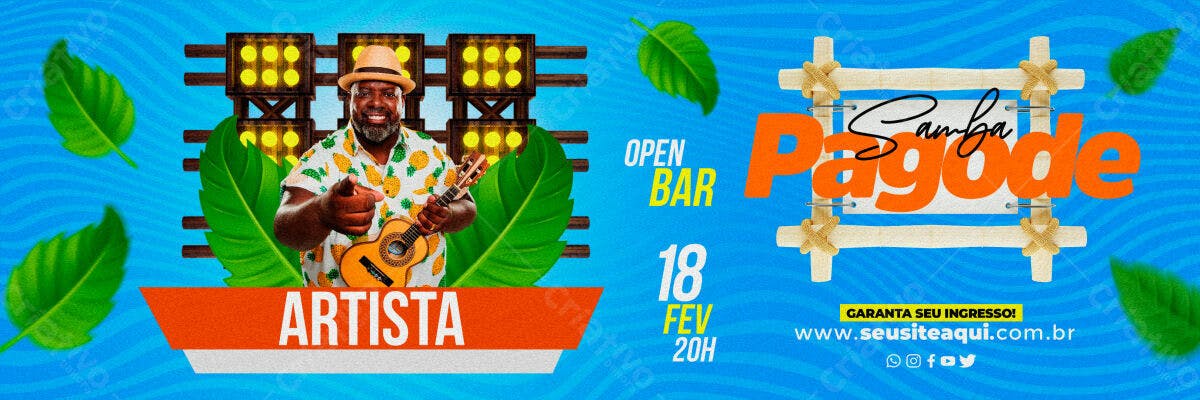 Flyer Samba Pagode Festa PSD Editável
