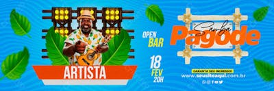 Flyer 3D Balada Pagode Evento