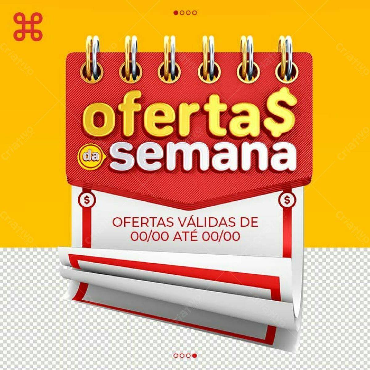 Calendário Ofertas da Semana PSD Editável